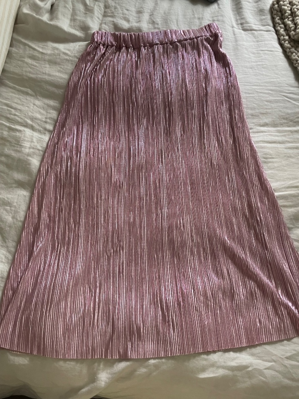 & Other Stories metallic pleated flowy midi skirt size 8